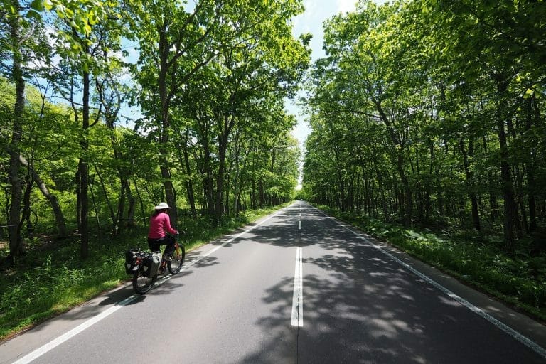 Cycle touring route around Chitose City (Hokkaido, Japan)
