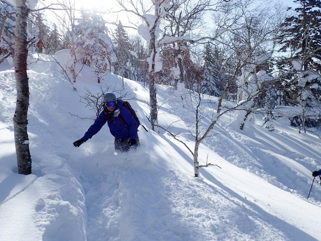 Snowboarding fown Mt. Furano (Hokkaido, Japan)