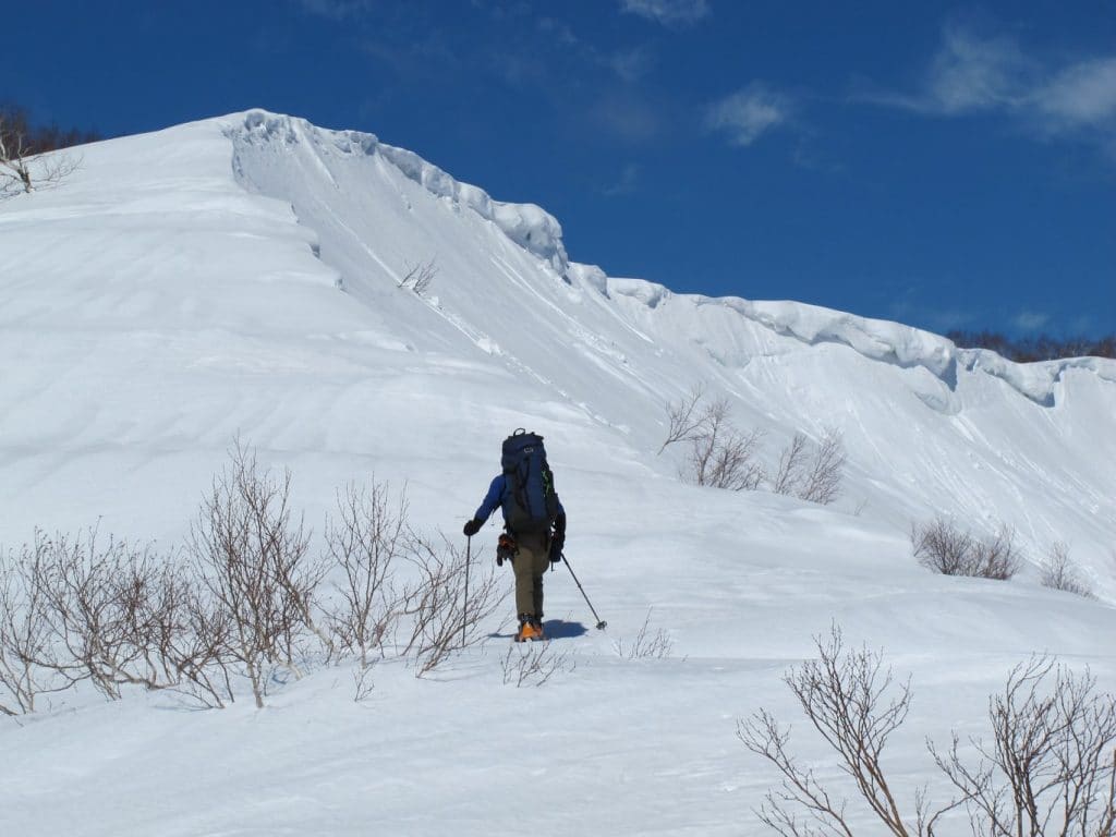 Ski touring Mt. Sahoro in Hokkaido, Japan