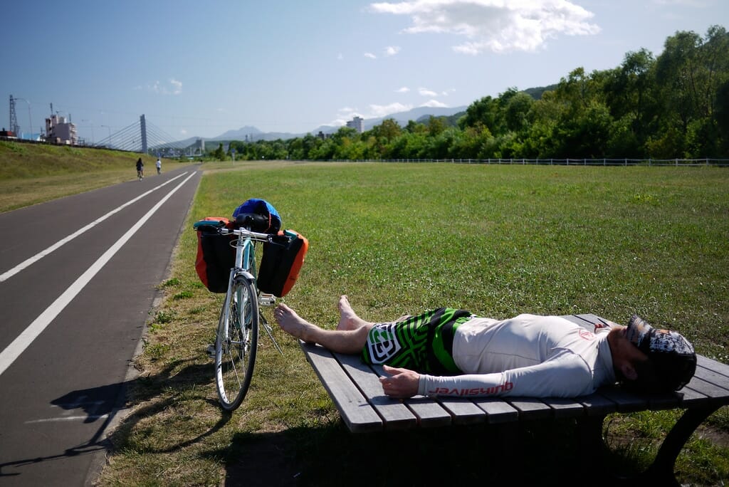Cycling along the Toyohira River cycle path in Sapporo, Japan_6037774812_l