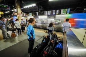 Taking bicycles on a train in Sapporo Station, Hokkaido, Japan_15078811635_l