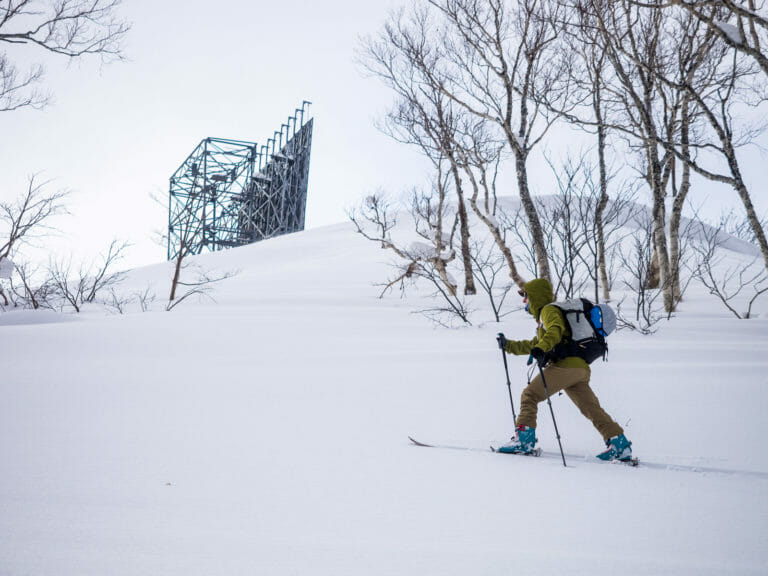 Backcountry skiing on Gin-zan in Niki Town (Hokkaido, Japan)
