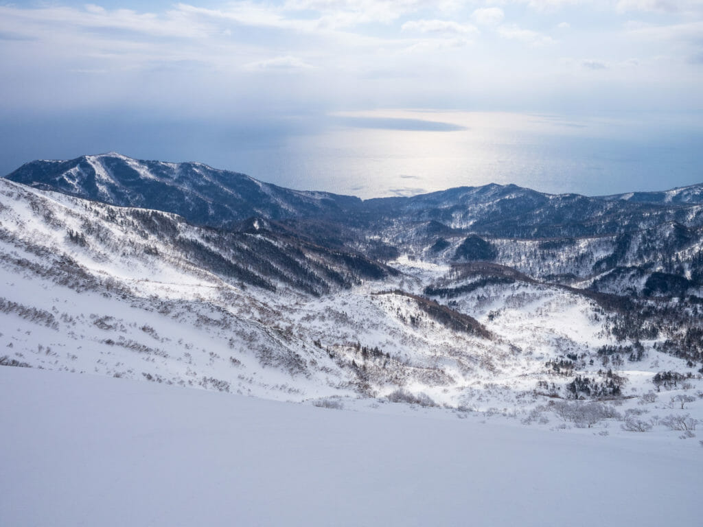 Shiretoko-dake Ski Tour Route (Hokkaido, Japan)