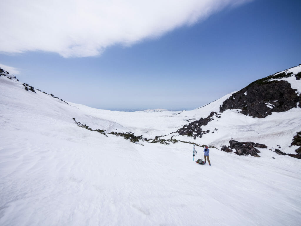 Antaroma-dake backcountry skiing (Hokkaido, Japan)
