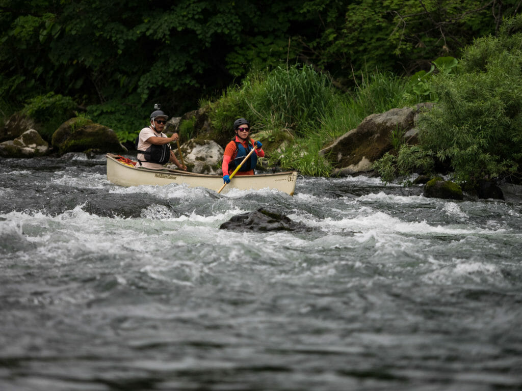 Shiribetsu River Rafting Course in Canadian Canoes (Niseko, Hokk