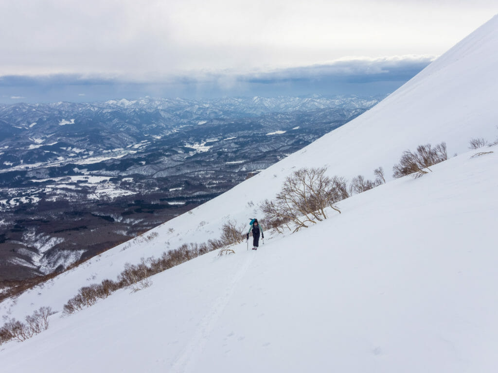 Iwaki-san Daikoku-sawa Ski Touring Route (Aomori, Japan)
